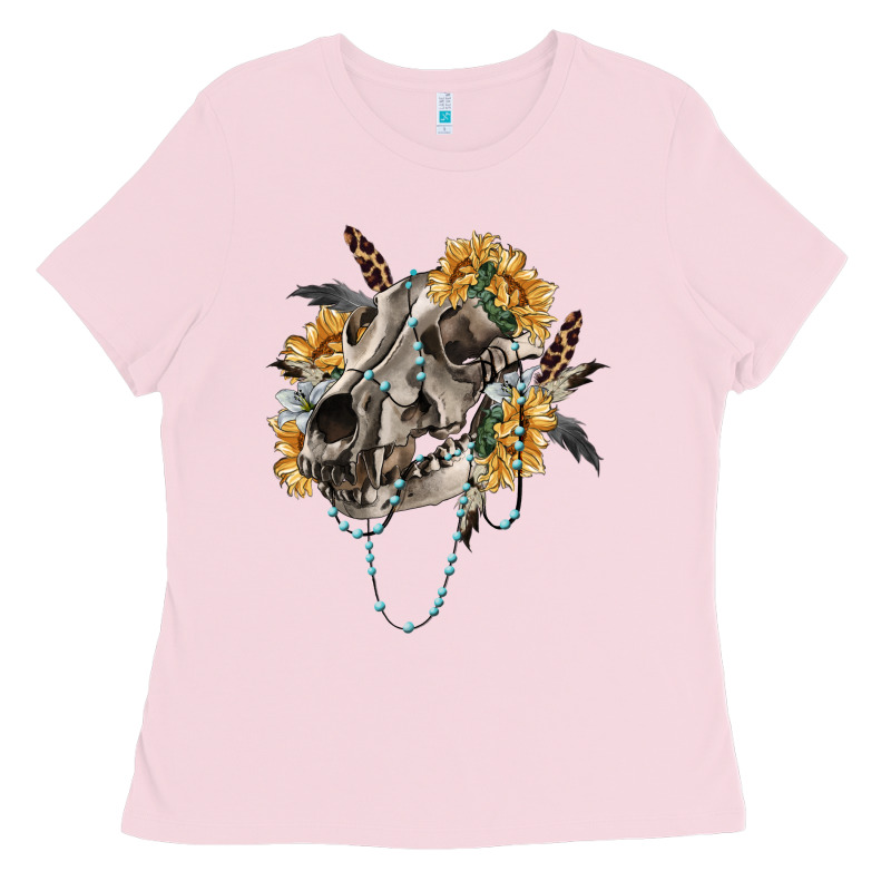 Boho Wolf Skull Ladies Tee by RanaPortraitStore | Teevron