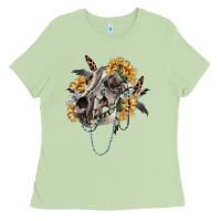 Matcha Boho wolf skull Ladies Tee - RanaPortraitStore