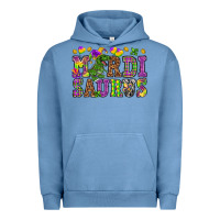 Pigment Pebble Blue Mardi Saurus Urban Hoodie - HowdyJamesFarm