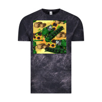 Cloud Black harvester seamless pattern Vintage Tee - BundleAndBundleShop