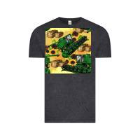 Vintage Black harvester seamless pattern Vintage Tee - BundleAndBundleShop