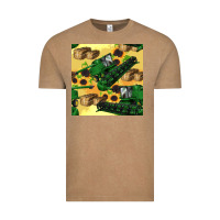 Vintage Coffee harvester seamless pattern Vintage Tee - BundleAndBundleShop