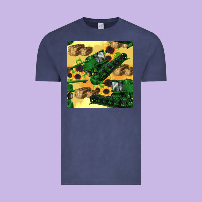Harvester Seamless Pattern Vintage Tee Designed By Bundleandbundleshop