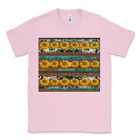 Bubblegum Pink sunflowers leopard cowhide turquoise Classic Tee - BarkalooDesign