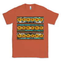 Copper sunflowers leopard cowhide turquoise Classic Tee - BarkalooDesign