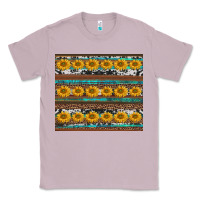 Lilac sunflowers leopard cowhide turquoise Classic Tee - BarkalooDesign