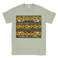 Matcha sunflowers leopard cowhide turquoise Classic Tee - BarkalooDesign