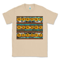 Mushroom sunflowers leopard cowhide turquoise Classic Tee - BarkalooDesign