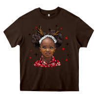 Chocolate Brown christmas african girl Heavy Core Tee - BarkalooDesign