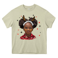 Mossy christmas african girl Heavy Core Tee - BarkalooDesign