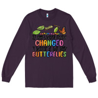 Plum if nothing ever changed thered be no butterflies Long Sleeve Tee - MaliasSmallBusiness