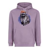 Lavender Raccoon with Flowers Heavyweight Hoodie - Bettercallsaul