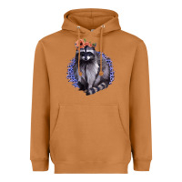 Meerkat Raccoon with Flowers Heavyweight Hoodie - Bettercallsaul