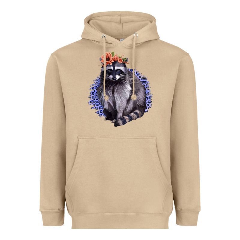 Raccoon With Flowers Heavyweight Hoodie by Bettercallsaul | Teevron
