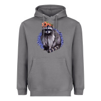 Storm Raccoon with Flowers Heavyweight Hoodie - Bettercallsaul