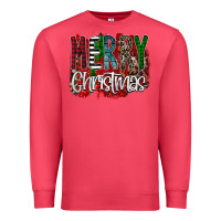 Cardinal Merry Christmas Buffalo Plaid Leopard Premium Sweatshirt - Bettercallsaul