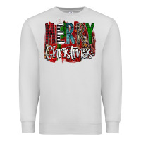 Dove Grey Merry Christmas Buffalo Plaid Leopard Premium Sweatshirt - Bettercallsaul