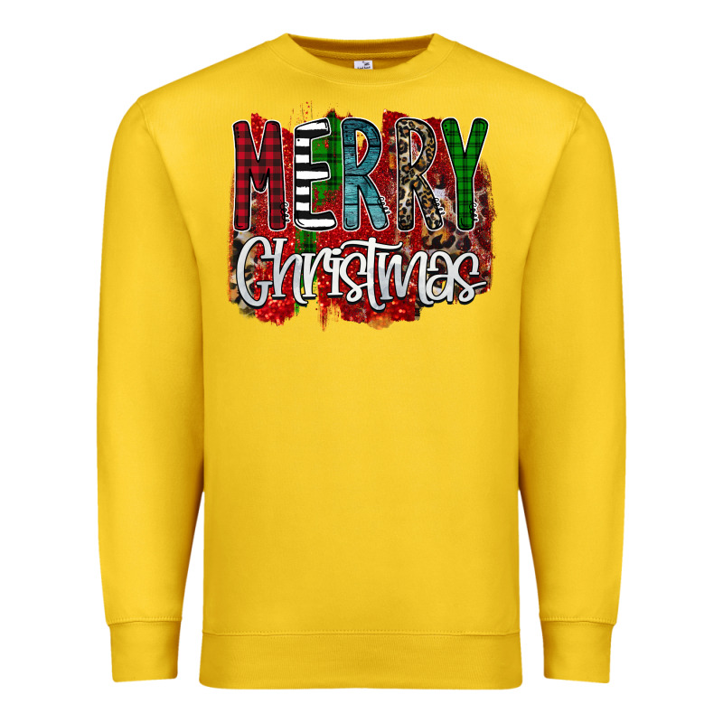Merry Christmas Buffalo Plaid Leopard Premium Sweatshirt by Bettercallsaul | Teevron