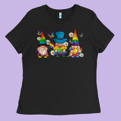 Pride Gnomies Ladies Tee Designed By Texasbilliewilder