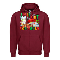 Burgundy i put out for santa Zipper Hoodie - MaliasSmallBusiness