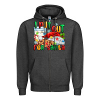 Charcoal Heather i put out for santa Zipper Hoodie - MaliasSmallBusiness