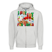 Dove Grey i put out for santa Zipper Hoodie - MaliasSmallBusiness