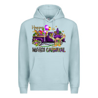 Blue Mist Happy Mardi Carnival with truck Premium Hoodie - NancyCooperArtShop