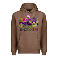Chestnut Happy Mardi Carnival with truck Premium Hoodie - NancyCooperArtShop