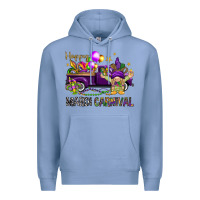 Colony Blue Happy Mardi Carnival with truck Premium Hoodie - NancyCooperArtShop