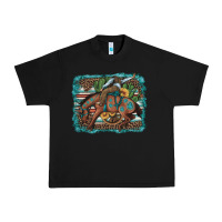Black bucking bronco cowboy rodeo cactus and sunflowers Urban Heavy Tee - Artiststas