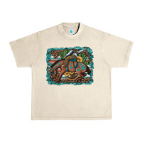 Sandshell bucking bronco cowboy rodeo cactus and sunflowers Urban Heavy Tee - Artiststas