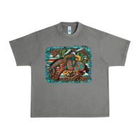 Tornado bucking bronco cowboy rodeo cactus and sunflowers Urban Heavy Tee - Artiststas
