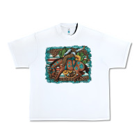 White bucking bronco cowboy rodeo cactus and sunflowers Urban Heavy Tee - Artiststas