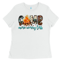Camp More Worry Less Ladies Tee | Teevron