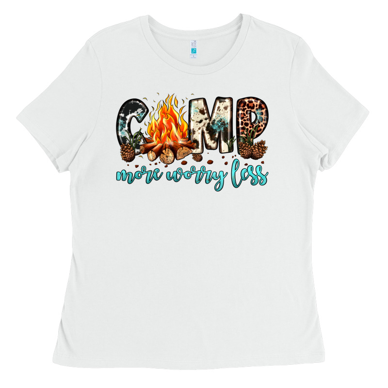 Camp More Worry Less Ladies Tee by JahusDesignShop | Teevron