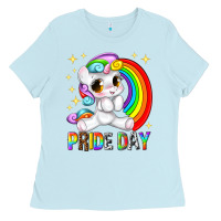 Baby Blue pride day Ladies Tee - texasbilliewilder