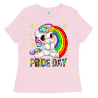 Bubblegum Pink pride day Ladies Tee - texasbilliewilder