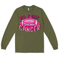 Army Green go fight tackle cancer Long Sleeve Tee - MaliasSmallBusiness