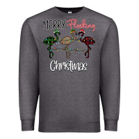 Charcoal Heather Merry Flocking Christmas Premium Sweatshirt - Bettercallsaul