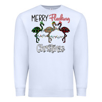 White Merry Flocking Christmas Premium Sweatshirt - Bettercallsaul