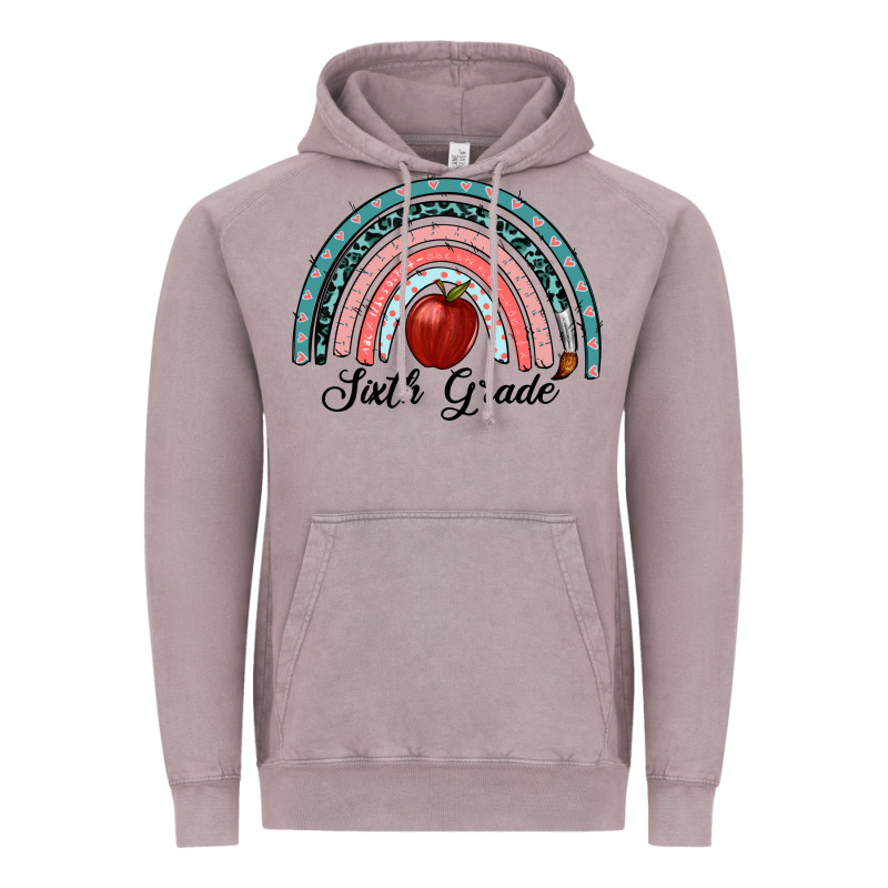 Sixth Grade Rainbow Vintage Hoodie by RanaPortraitStore | Teevron