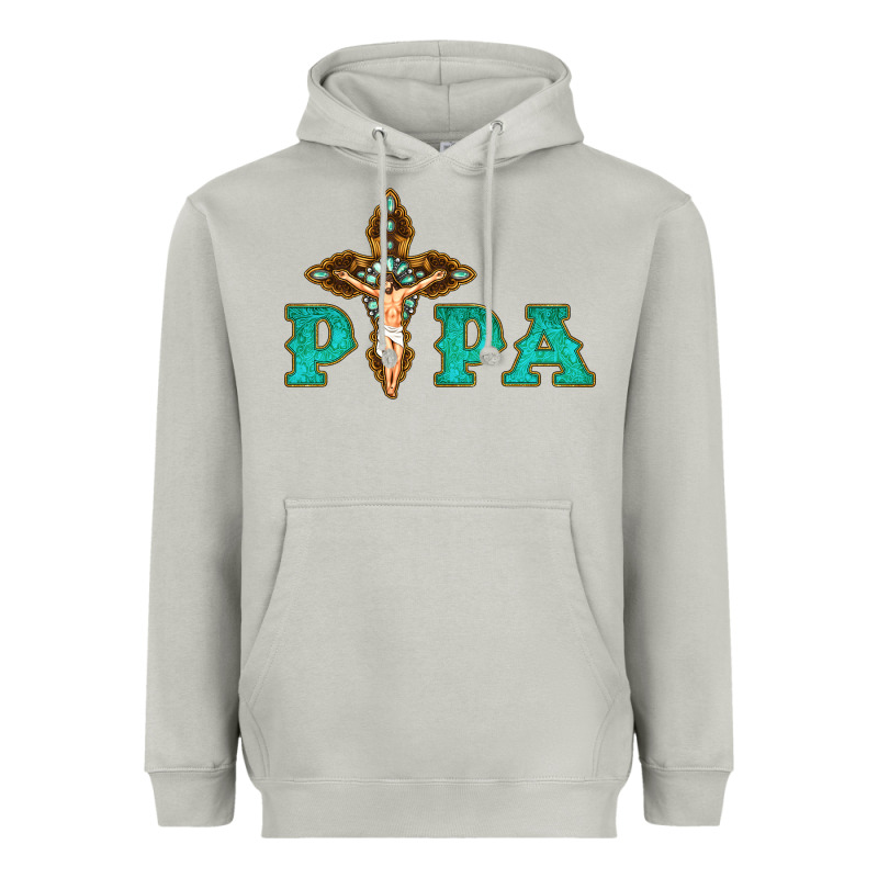 Papa Jesus With Cross Heavyweight Hoodie by Bettercallsaul | Teevron