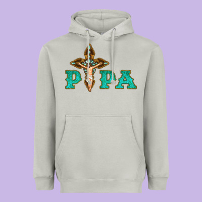 Papa Jesus With Cross Heavyweight Hoodie Designed By Bettercallsaul