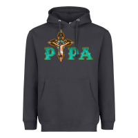 Smoke Papa Jesus with Cross Heavyweight Hoodie - Bettercallsaul