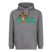 Storm Papa Jesus with Cross Heavyweight Hoodie - Bettercallsaul
