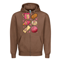 Chestnut mexican pan dulce Zipper Hoodie - MaliasSmallBusiness