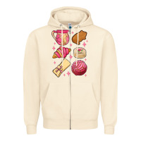 Sandshell mexican pan dulce Zipper Hoodie - MaliasSmallBusiness