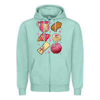 Seafoam mexican pan dulce Zipper Hoodie - MaliasSmallBusiness
