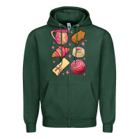 Sports Green mexican pan dulce Zipper Hoodie - MaliasSmallBusiness