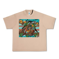 Burro bucking bronco cowboy rodeo cactus and sunflowers Urban Heavy Tee - Artiststas